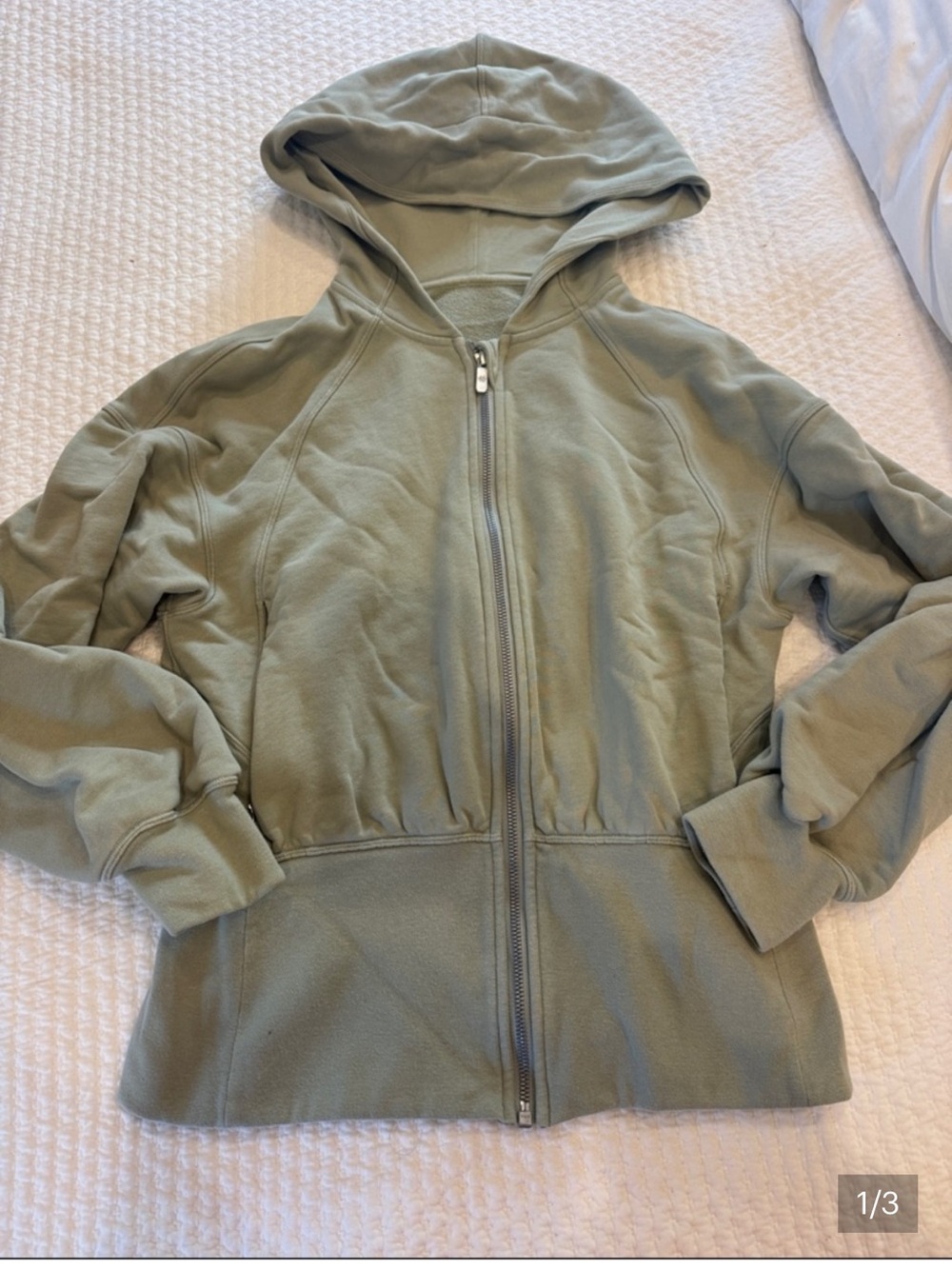 lululemon athletica Olive Green Full-Zip Hooded Jacket